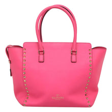 Load image into Gallery viewer, Valentino Garavani Vitello Rockstud Double Handle Tote Pink
