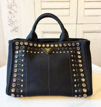 Load image into Gallery viewer, PRELOVED Prada Small Bijoux Canapa Tote
