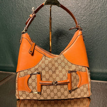 Load image into Gallery viewer, Gucci GG Canvas Heritage Web Horsebit Hobo
