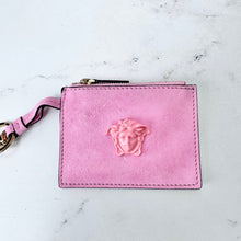 Load image into Gallery viewer, Brand New Versace Pink Suede Medusa Key Pouch
