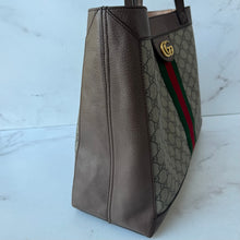 Load image into Gallery viewer, GUCCI GG Supreme Monogram Web Ophidia Tote Brown
