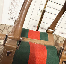 Load image into Gallery viewer, PRELOVED GUCCI Canvas Travel Bag
