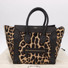 Load image into Gallery viewer, CELINE Leopard Pony Hair Mini Luggage Tote
