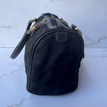 Load image into Gallery viewer, Gucci Black GG Canvas Boston Bag
