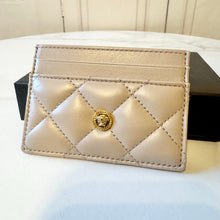 Load image into Gallery viewer, ⚡️Doorbuster⚡️ BRAND NEW VERSACE Quilted Nappa Leather Medusa Card Case Greige
