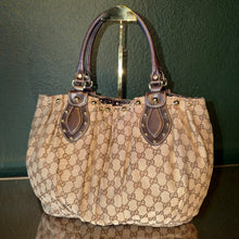 Load image into Gallery viewer, Gucci Brown GG Canvas Pelham Tote
