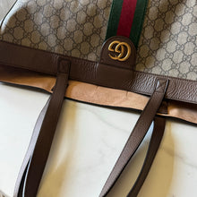 Load image into Gallery viewer, GUCCI GG Supreme Monogram Web Ophidia Tote Brown
