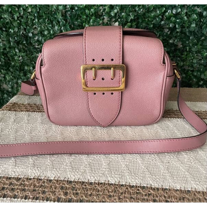 Burberry Soft Grain Calfskin Small Medley Crossbody Dusty Pink