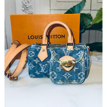 Load image into Gallery viewer, Louis Vuitton Monogram Denim Nano Speedy and Card Case Bundle
