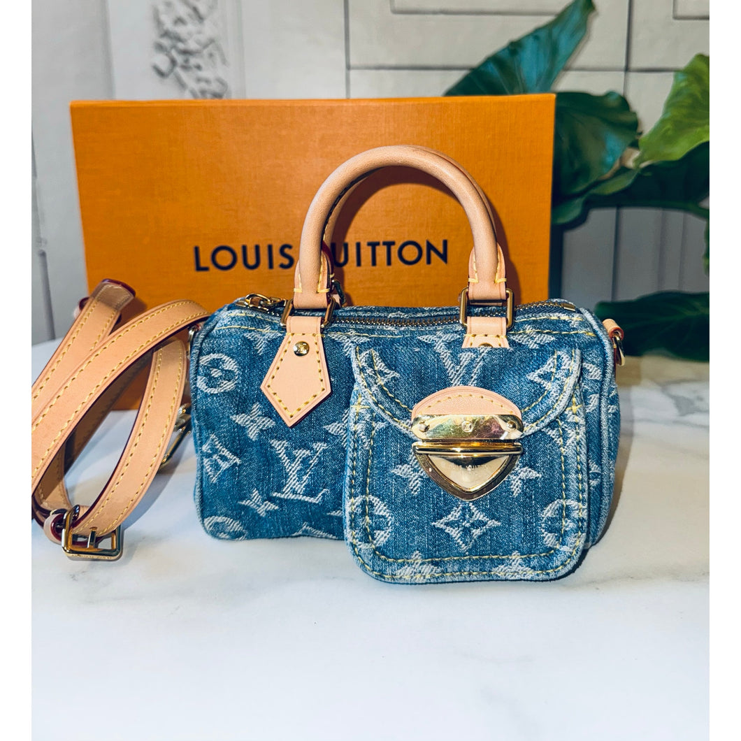🎁Black Friday Special🎁Louis Vuitton Monogram Denim Nano Speedy