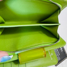Load image into Gallery viewer, Chanel Lime Patent Medium Wallet

