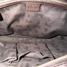 Load image into Gallery viewer, Gucci Brown Calfskkin Heritage Web Horsebit Hobo
