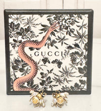 Load image into Gallery viewer, PRELOVED GUCCI Crystal Pearl Bee Earrings
