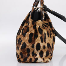 Load image into Gallery viewer, Salvatore Ferragamo Calf Hair Leopard Print Top Handle Bag
