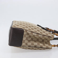 Load image into Gallery viewer, Gucci GG Canvas Bamboo Tote
