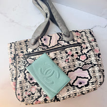 Load image into Gallery viewer, ✨💎Two Piece Thursday Bundle💎✨CHANEL CC Canvas Camellia Printed Tote and Seafom Caviar Wallet
