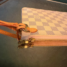 Load image into Gallery viewer, Louis Vuitton Damier Azur / Rose Ballerine Neverfull MM Pouch
