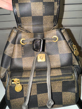 Load image into Gallery viewer, PRELOVED FENDI Logo Check Mini Backpack
