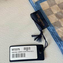 Load image into Gallery viewer, Louis Vuitton Damier Azur Cotton Square Bandana Scarf
