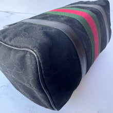 Load image into Gallery viewer, Gucci Black GG Canvas Boston Bag

