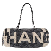 Load image into Gallery viewer, CHANEL Coated Canvas Camellia Printed Calfskin Bowling Bag
