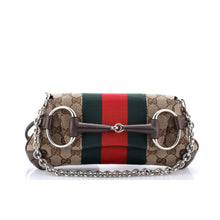 Load image into Gallery viewer, Gucci Horsebit NM Web Chain Clutch GG Canvas Small
