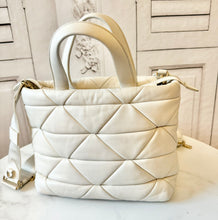 Load image into Gallery viewer, PRELOVED Prada Nappa Patch Bianco Quilted 2-way Tote
