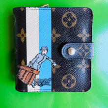 Load image into Gallery viewer, Louis Vuitton Monogram Groom Compact Zip Wallet Blue
