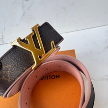 Load image into Gallery viewer, Louis Vuitton Size 80 / 32 Monogram Rose Ballerine Reversible Belt
