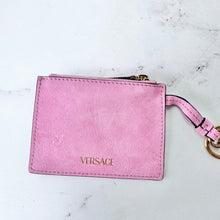 Load image into Gallery viewer, Brand New Versace Pink Suede Medusa Key Pouch
