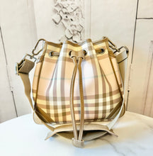 Load image into Gallery viewer, PRELOVED Burberry Candy Check Drawstring Bag
