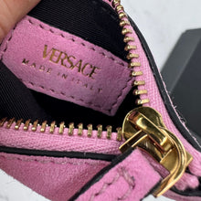 Load image into Gallery viewer, Brand New Versace Pink Suede Medusa Key Pouch
