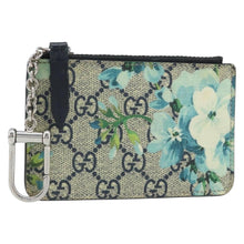 Load image into Gallery viewer, Gucci Supreme Monogram Blooms Key Ring Coin Case
