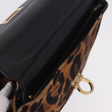 Load image into Gallery viewer, Salvatore Ferragamo Calfhair Leopard Print Sofia Satchel
