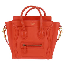 Load image into Gallery viewer, CELINE Drummed Calfskin Nano Luggage Vermillion
