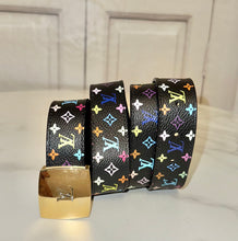 Load image into Gallery viewer, PRELOVED Louis Vuitton X Takashi Murakami Multicolor Noir Belt size 85/34
