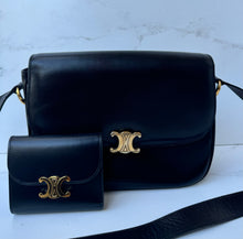 Load image into Gallery viewer, PRELOVED Celine Shiny Calfskin Classic Triomphe Shoulder Bag and Wallet Bundle
