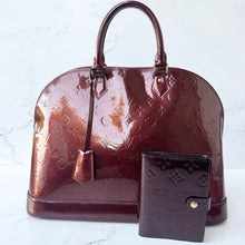 Load image into Gallery viewer, Louis Vuitton Vernis Amarante Bundle: Alma GM and Small Agenda
