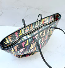 Load image into Gallery viewer, PRELOVED FENDI Zucca Spalmati Roll Tote Black Multicolor
