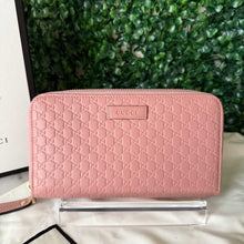 Load image into Gallery viewer, Gucci Microguccisima Pink Leather Zippy Wallet
