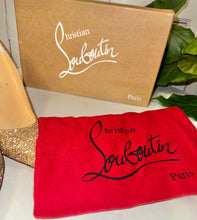 Load image into Gallery viewer, Christian Louboutin Pigalle Follie 100 Champagne Glitter Size 7.5
