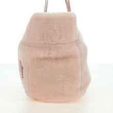 Load image into Gallery viewer, Miu Miu Pink Shearling Sequin Logo Tote with Pouch
