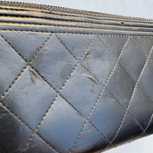 Load image into Gallery viewer, Chanel Quilted Boy Zip Around Wallet Black
