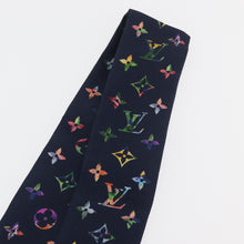 Load image into Gallery viewer, Louis Vuitton Silk Garden Monogram BB Bandeau Twilly Scarf Navy
