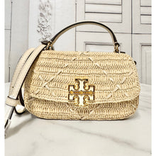 Load image into Gallery viewer, BRAND NEW Tory Burch Britten Raffia Crochet Mini Top Handle
