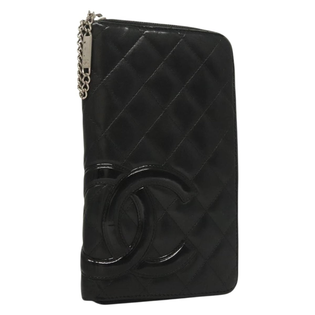 Chanel Calfskin Cambon Zip Around Organizer Wallet