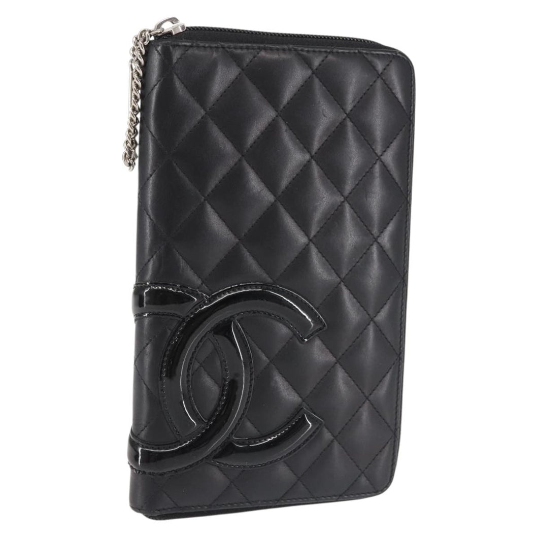 Chanel Calfskin Cambon Zip Around Organizer Wallet