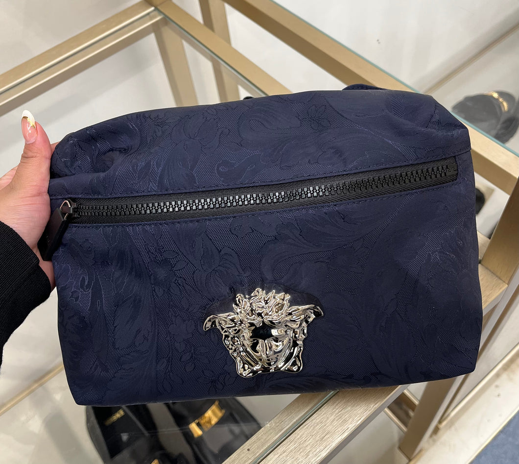 BRAND NEW VERSACE Unisex Nylon Medusa Bumbag Blue