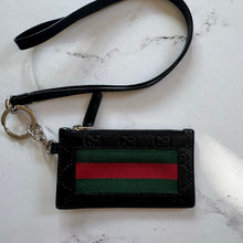 Load image into Gallery viewer, Gucci GG Guccisima Leather Card Holder/ Lanyard
