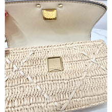 Load image into Gallery viewer, BRAND NEW Tory Burch Britten Raffia Crochet Mini Top Handle
